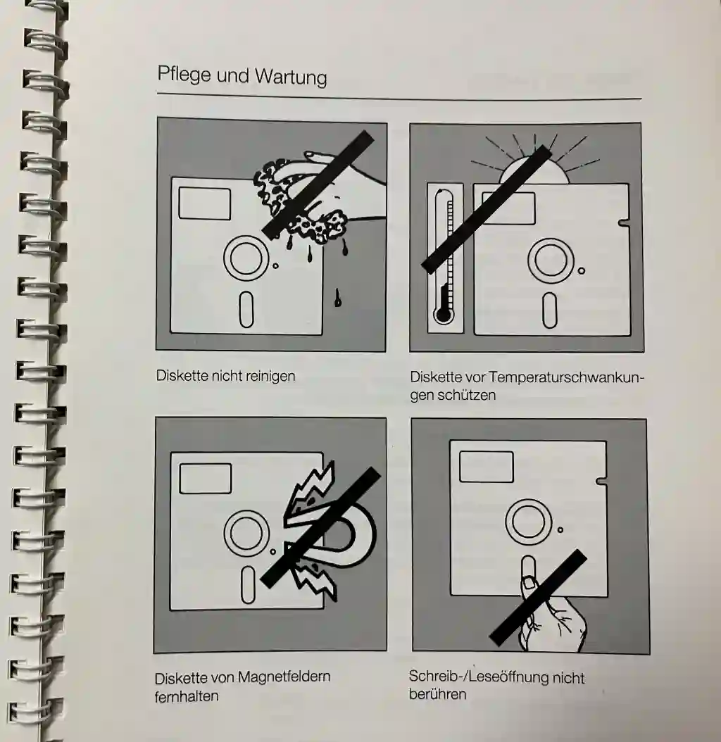 Instructions for using a floppy disk